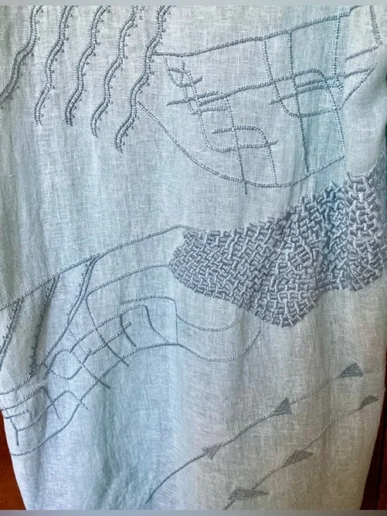 Soft Surroundings Linen Duster, sz XL - Picture 3 of 5